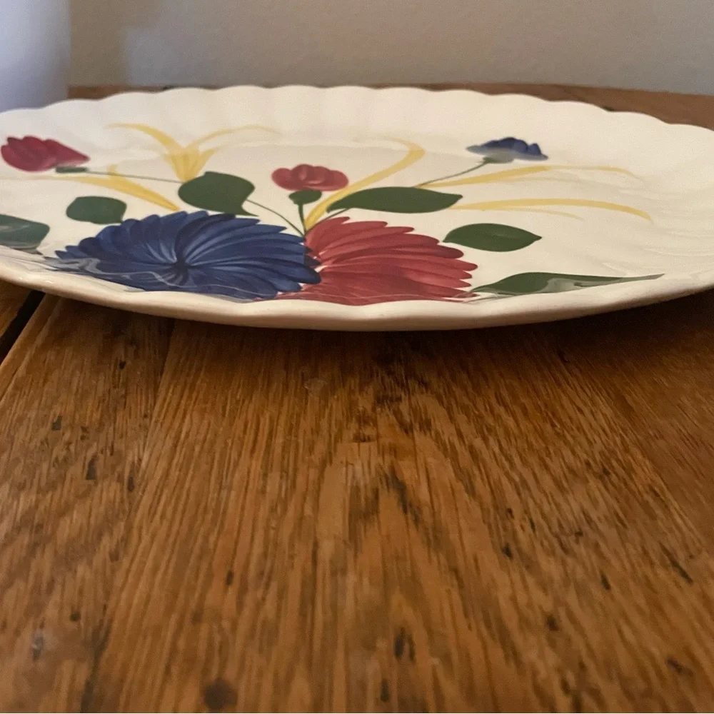 Vintage Blue Ridge Southern Pottery Chrysanthemum Platter – Hand Painted